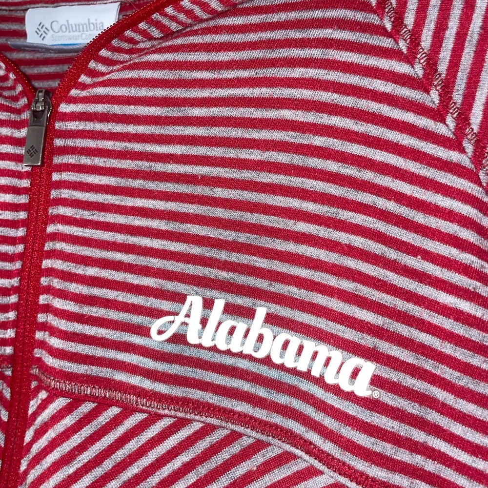 Alabama Crimson Tide Striped Quarter-Zip Pullover - Picture 3 of 6